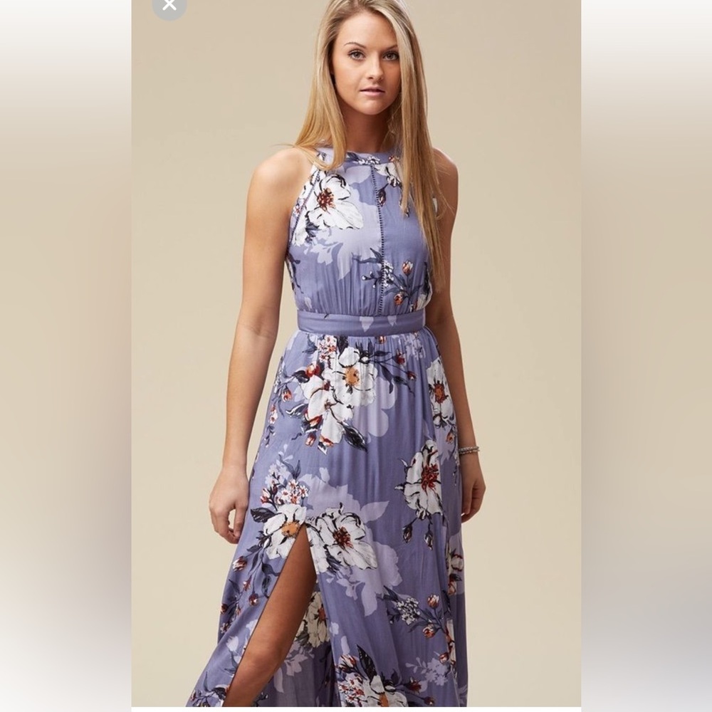 Altar’d State violet purple floral maxi dress